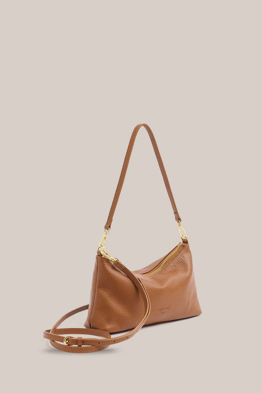 Ashley Tan Leather Crossbody Bag - Image 3