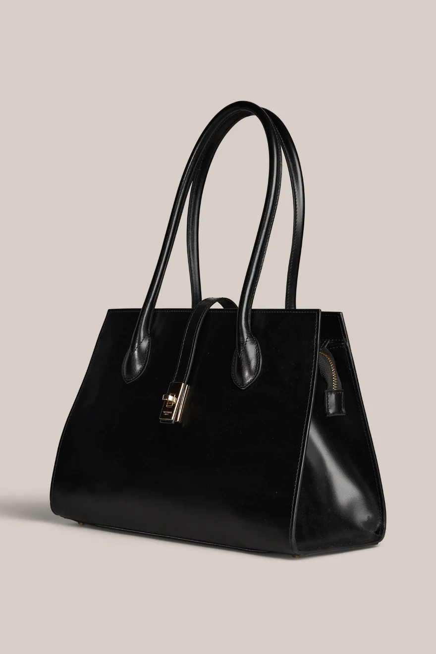Ava Structured Leather Tote - Image 3