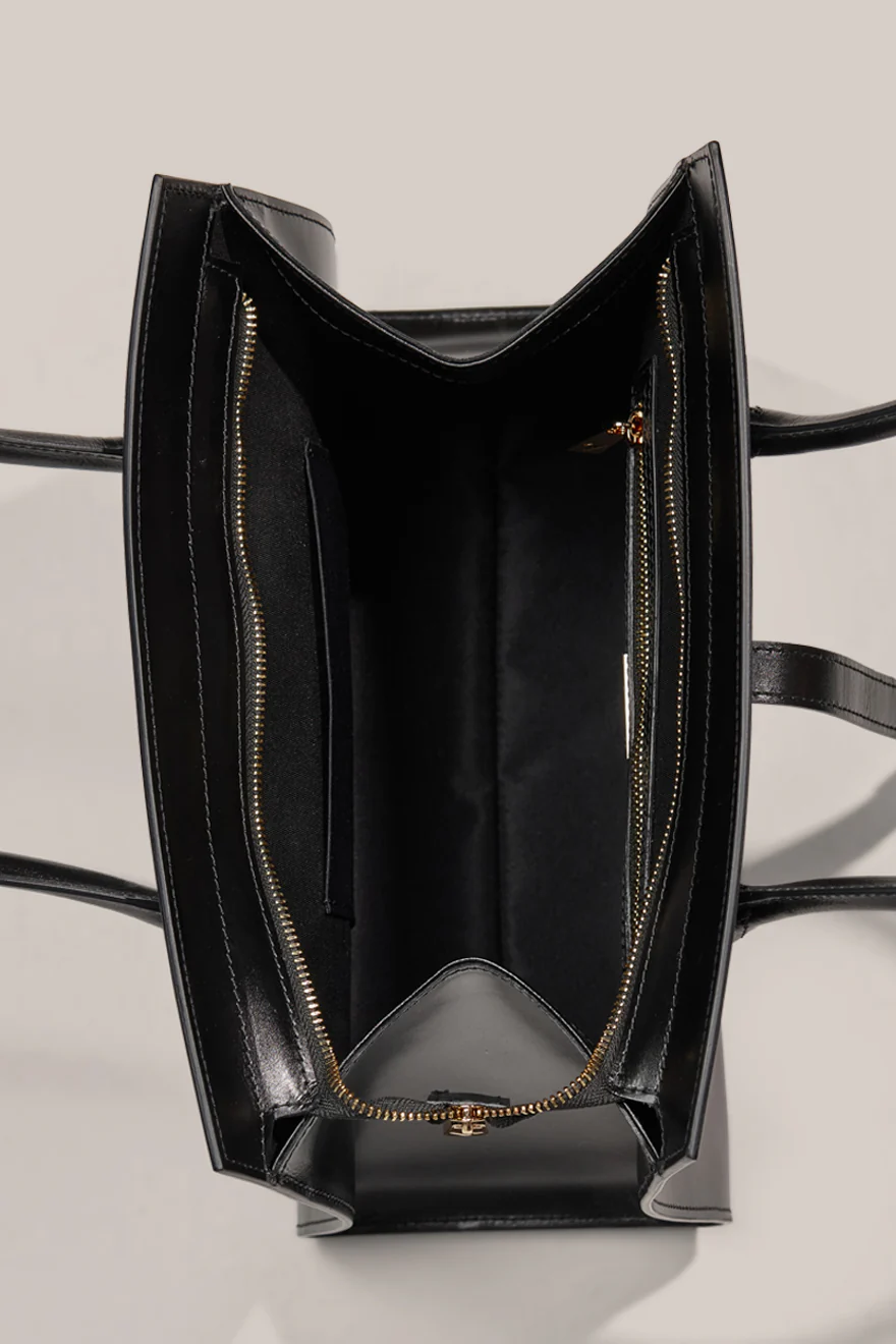 Ava Structured Leather Tote - Image 6