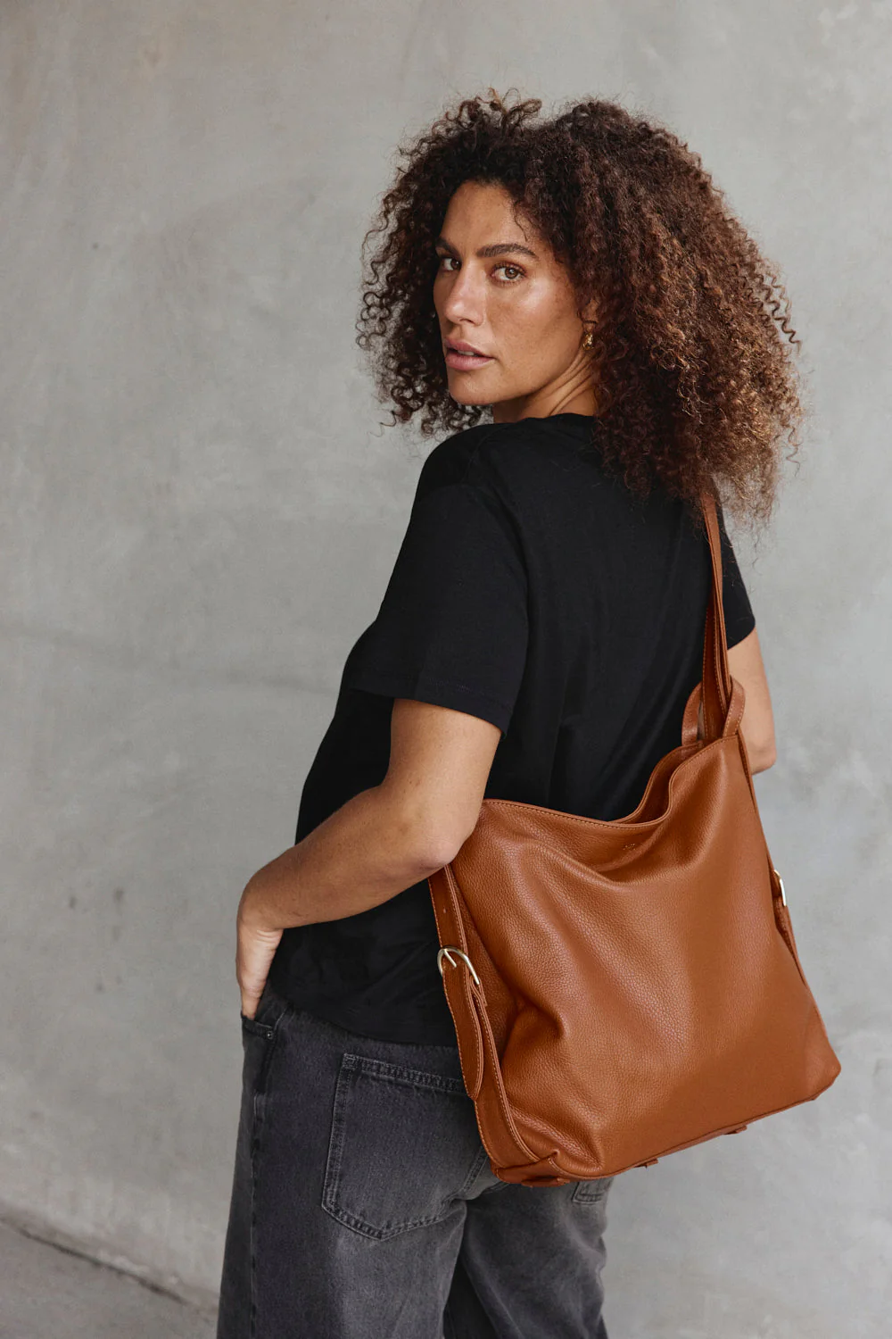 Bella Tan 3-in-1 Convertible Bag - Image 4