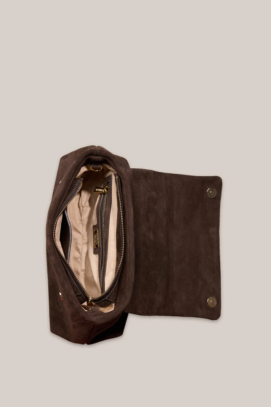 Celeste Dark Chocolate Clutch Crossbody Bag - Image 6