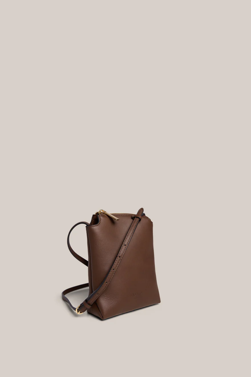 Clara Chocolate Mini Crossbody Bag - Image 4