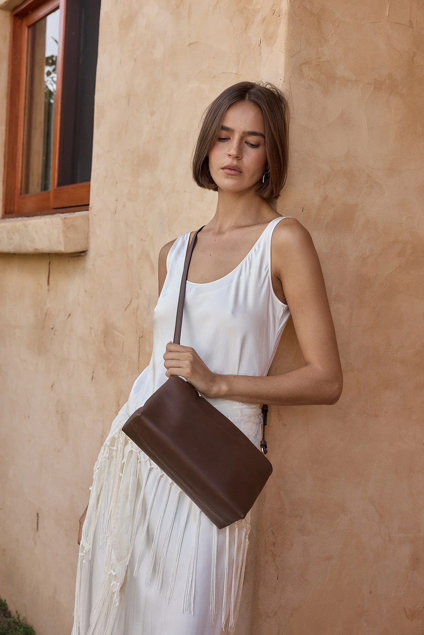 Clara Chocolate Shoulder Crossbody Bag - Image 3