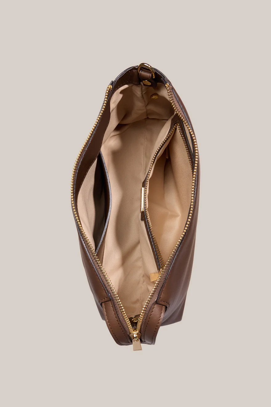 Clara Chocolate Shoulder Crossbody Bag - Image 6