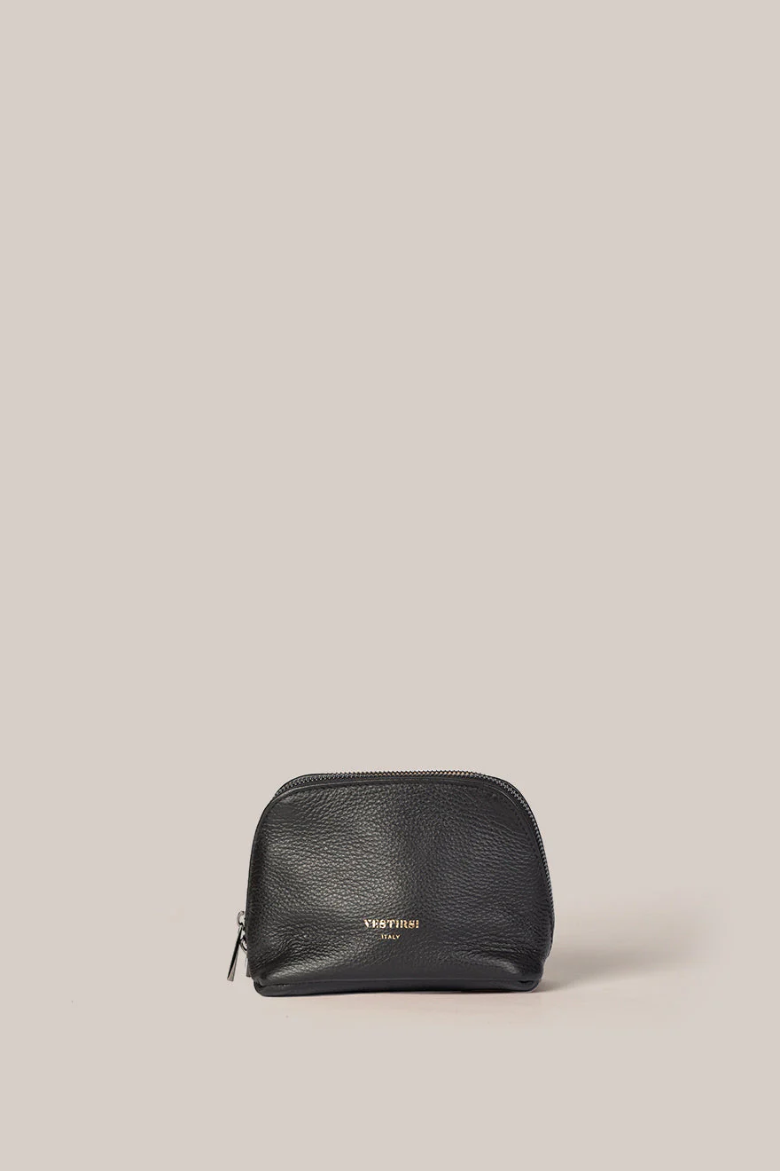 Leather Black Cosmetic Pouch Duo - Image 4