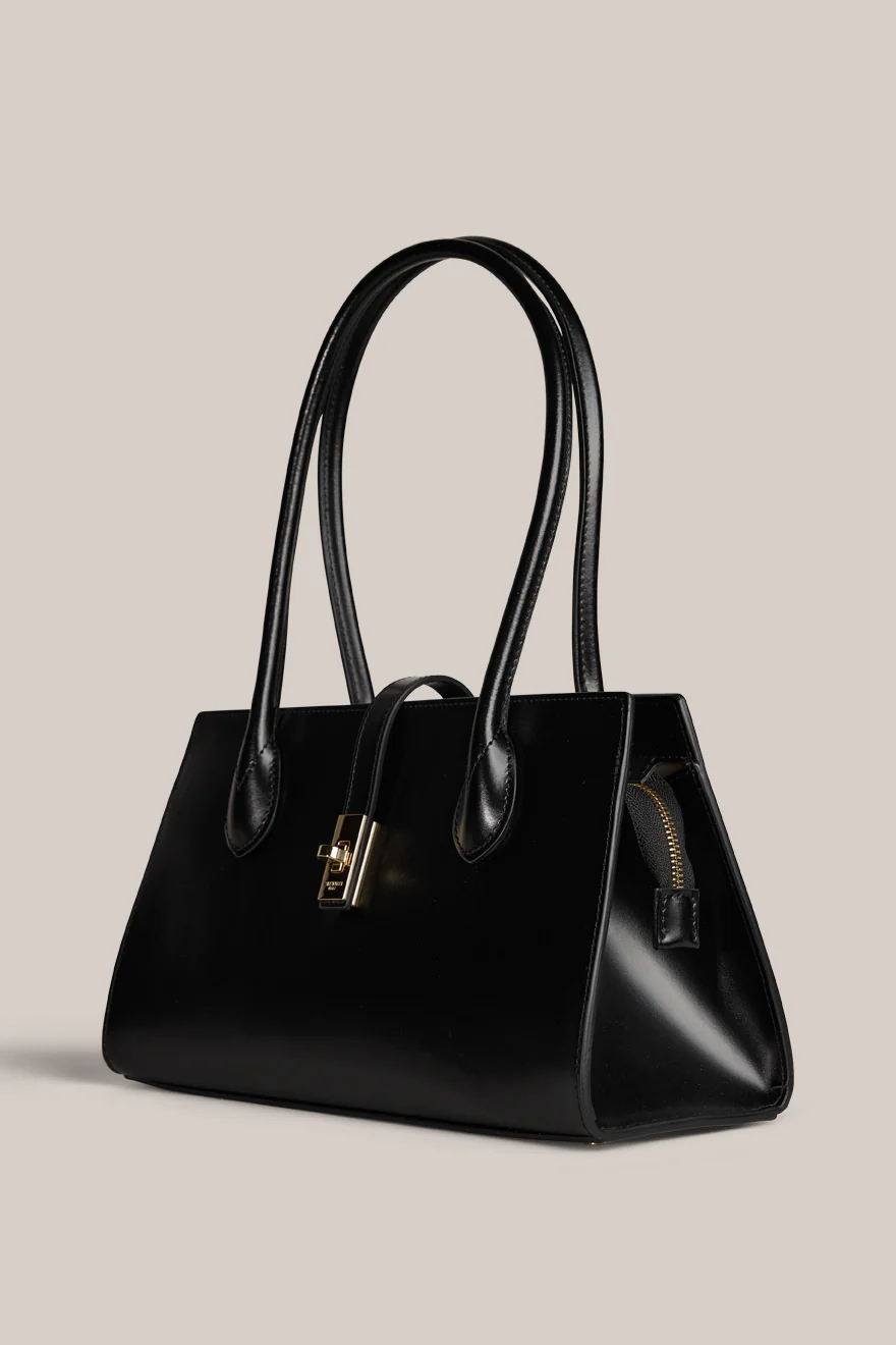 Darcy Structured Leather Shoulder Bag - Image 3