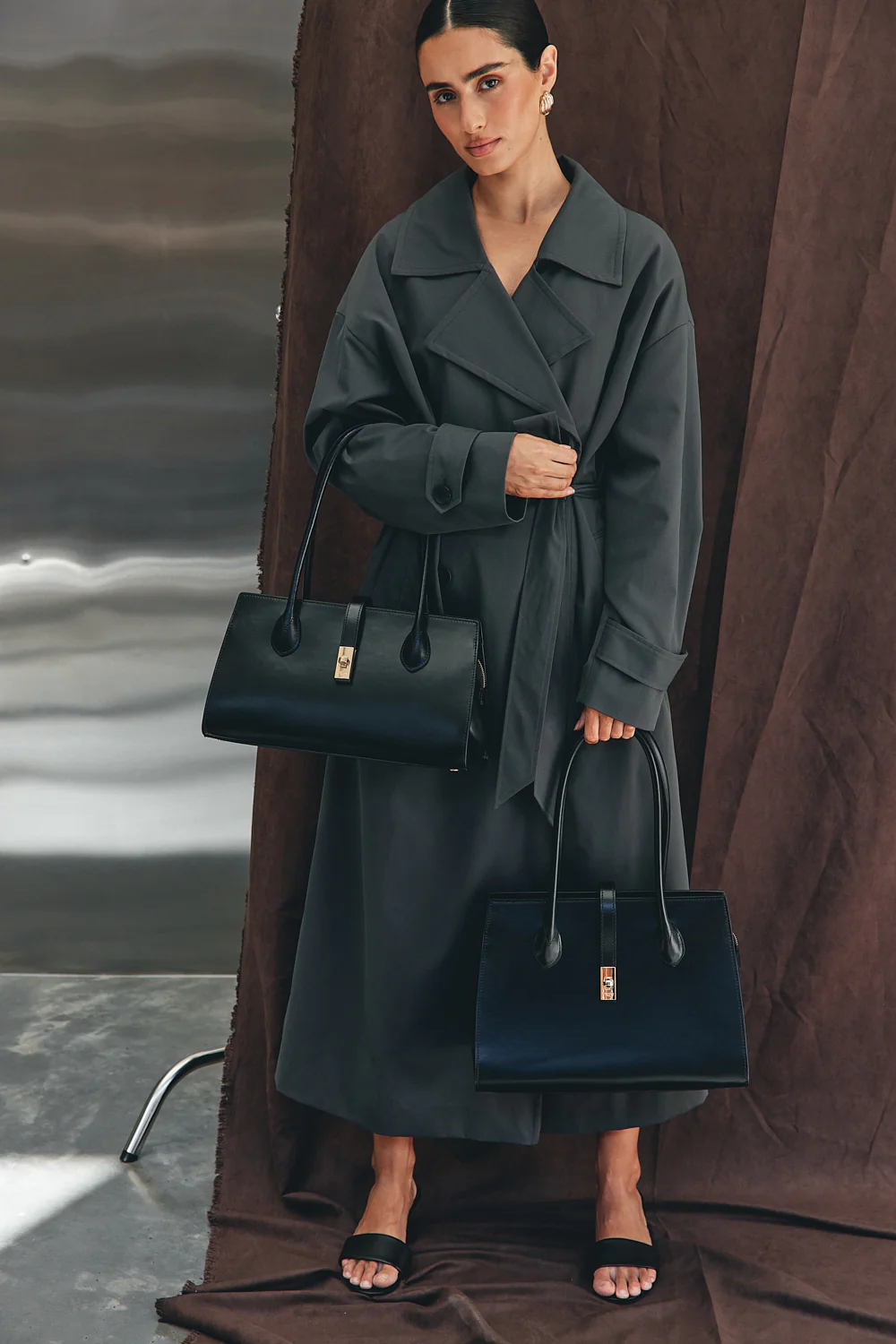 Ava Structured Leather Tote - Image 7
