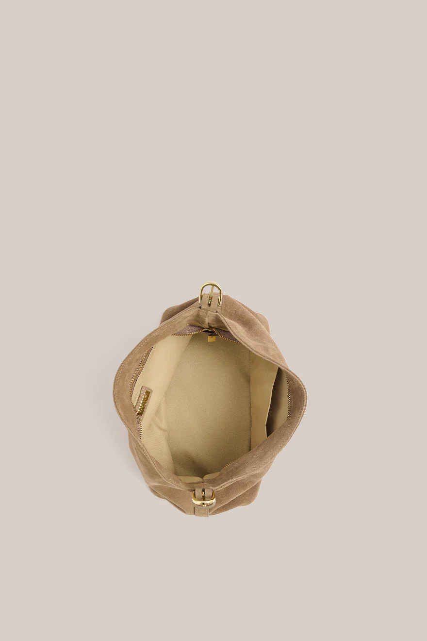 Eden Brown Suede Shoulder Bag - Image 5