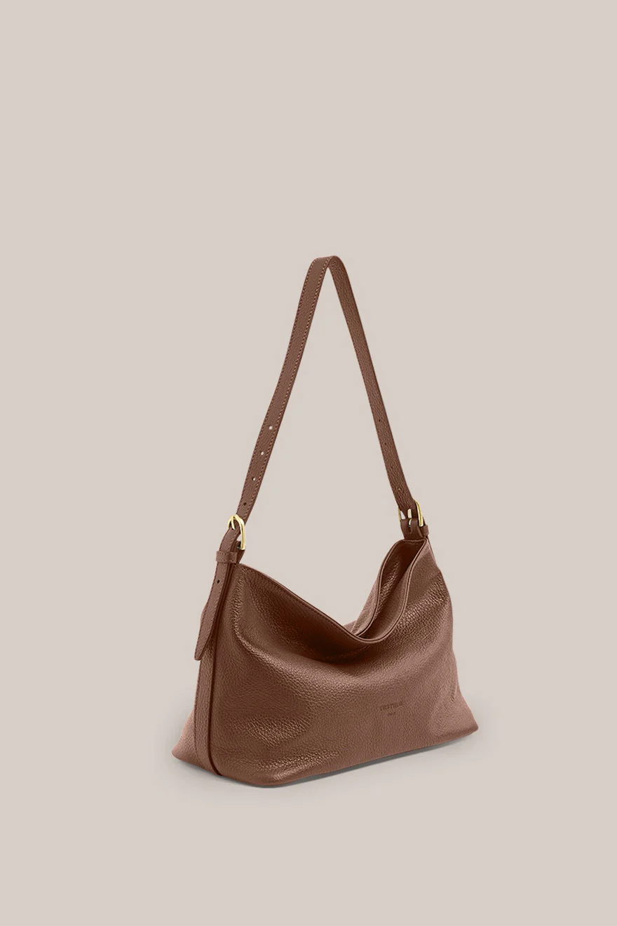 Eden Mocha Leather Shoulder Bag - Image 4