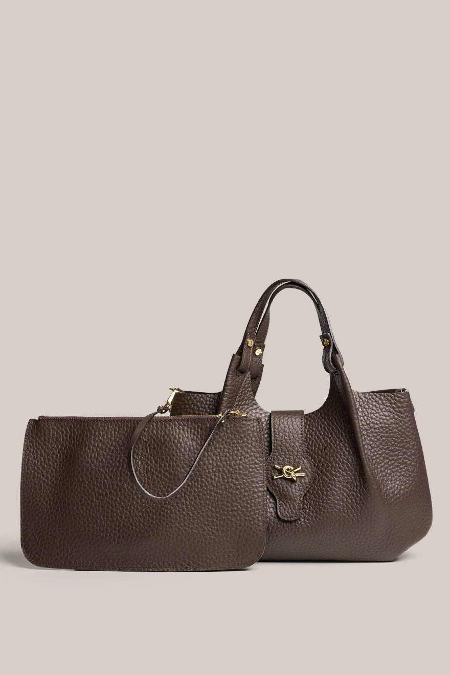 Grace Small Dark Chocolate East West Tote - Image 4