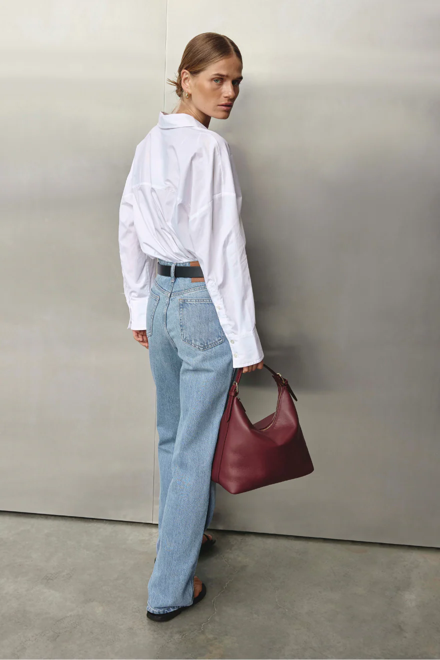 Harper Bordeaux Leather Hobo - Image 3