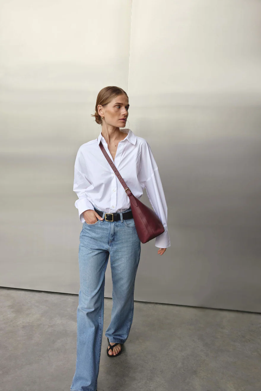 Harper Bordeaux Leather Hobo - Image 4