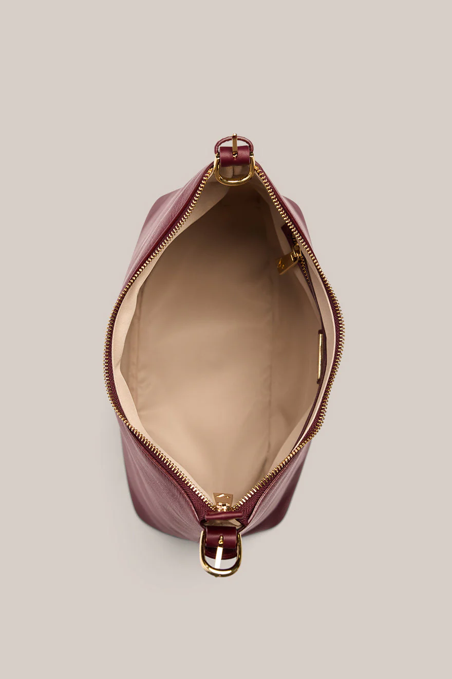 Harper Bordeaux Leather Hobo - Image 6
