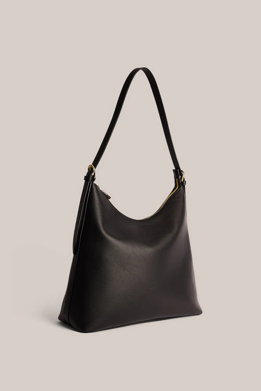Harper Large Black Leather Hobo - Image 5