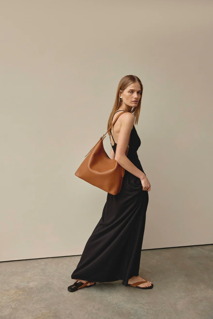 Harper Large Tan Leather Hobo - Image 3
