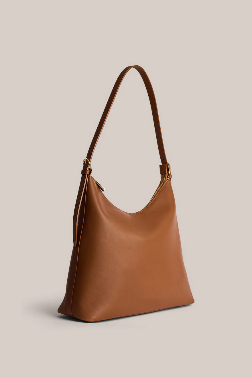 Harper Large Tan Leather Hobo - Image 5