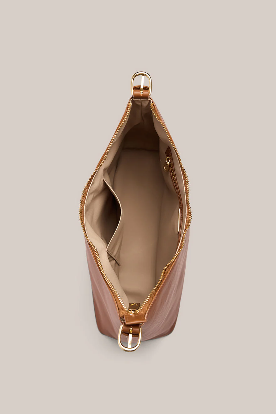 Harper Large Tan Leather Hobo - Image 6