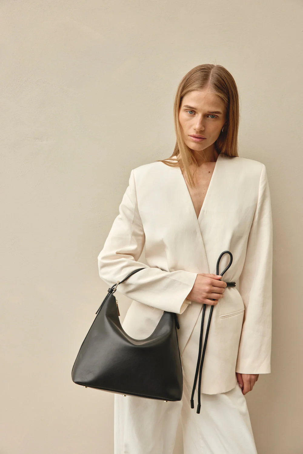 Harper Black Leather Hobo - Image 3
