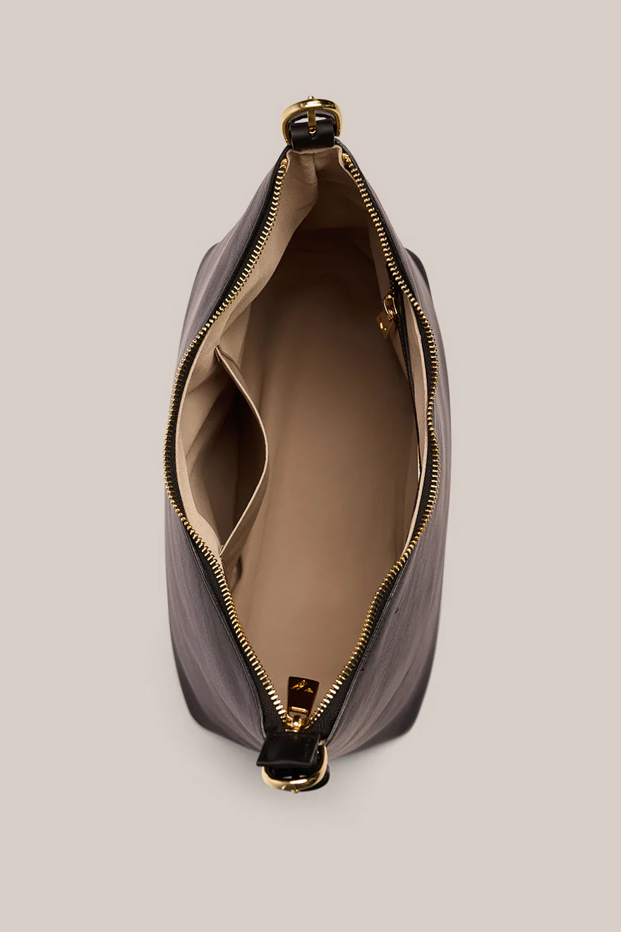 Harper Black Leather Hobo - Image 6