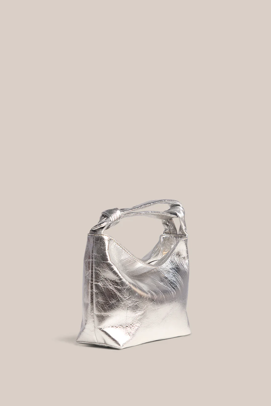 Jess Silver Leather Pouch - Image 4