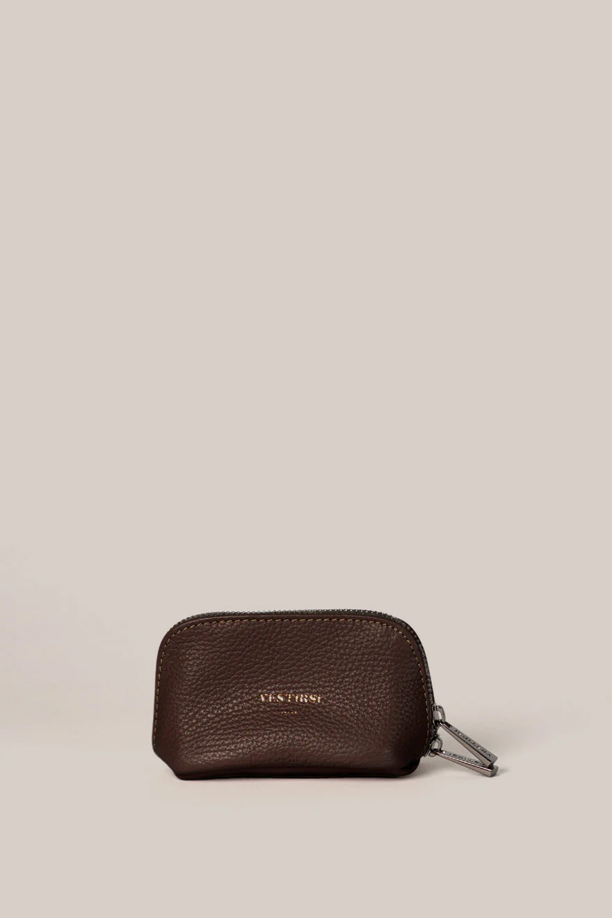 Leather Dark Chocolate Cosmetic Pouch Duo - Image 4