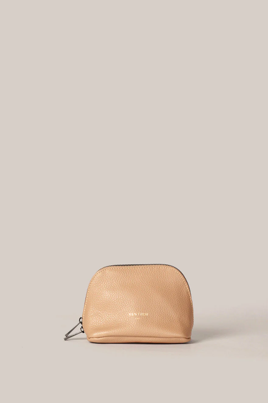 Leather Light Tan Cosmetic Pouch Duo - Image 4