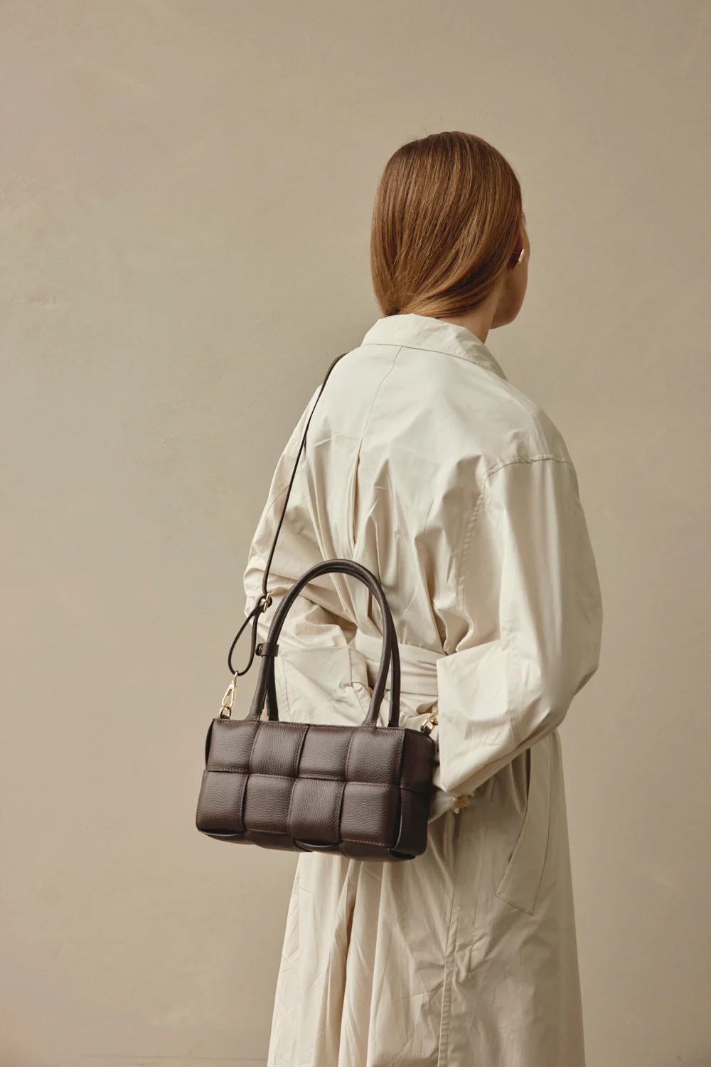 Margot Dark Chocolate Woven Baguette - Image 3