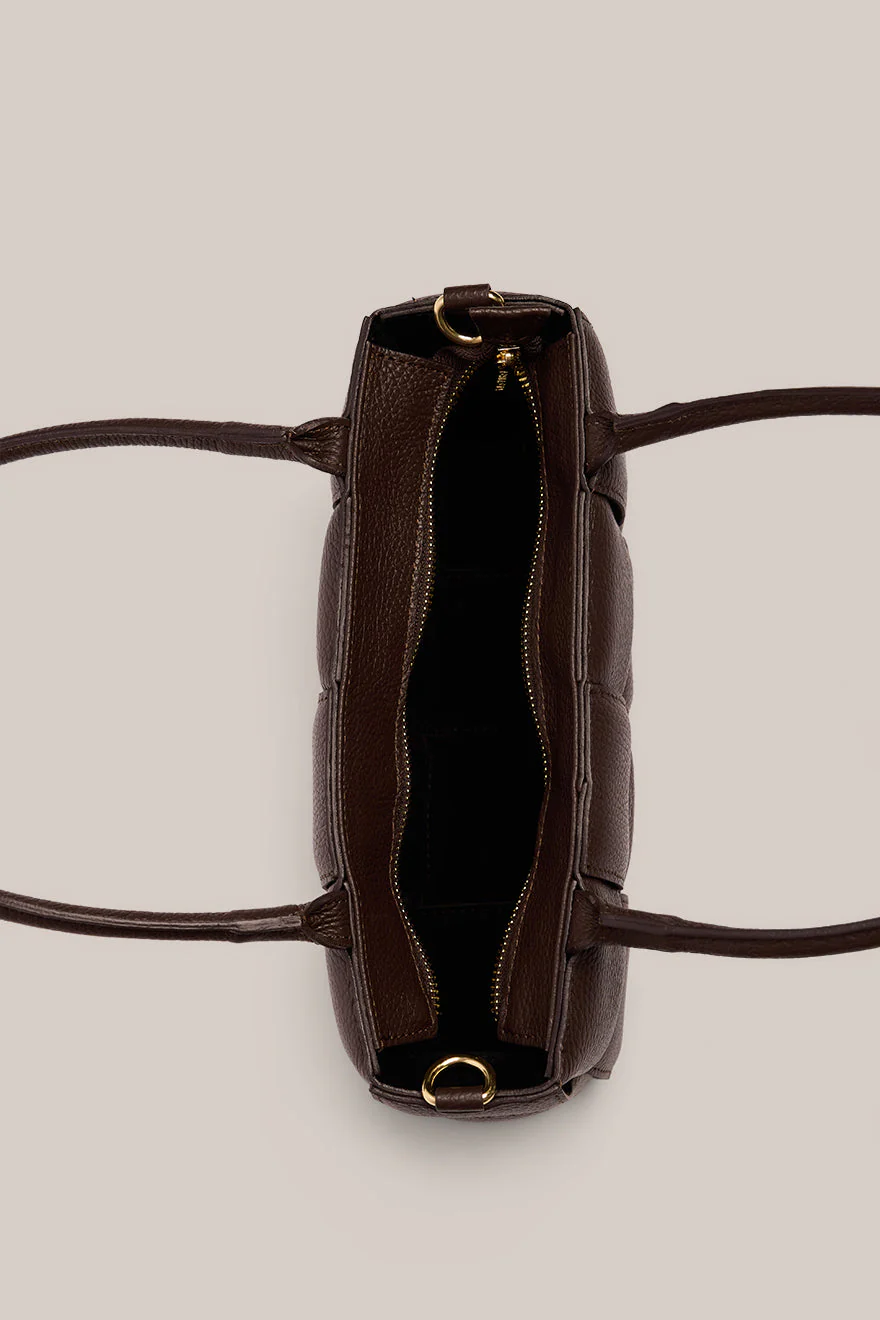 Margot Dark Chocolate Woven Baguette - Image 5