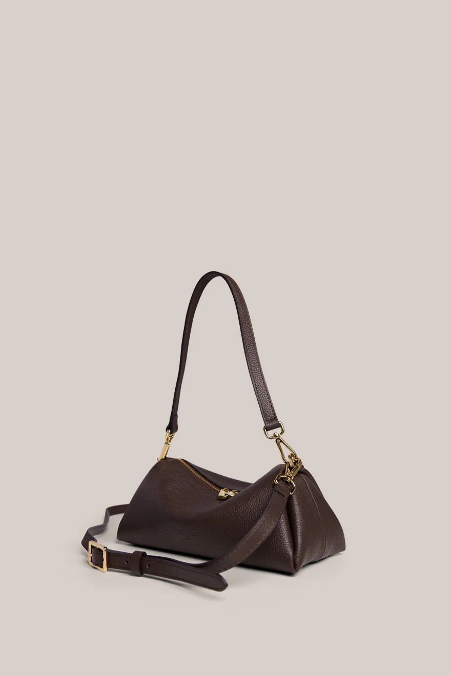 Rita Dark Chocolate Mini Crossbody Bag - Image 4
