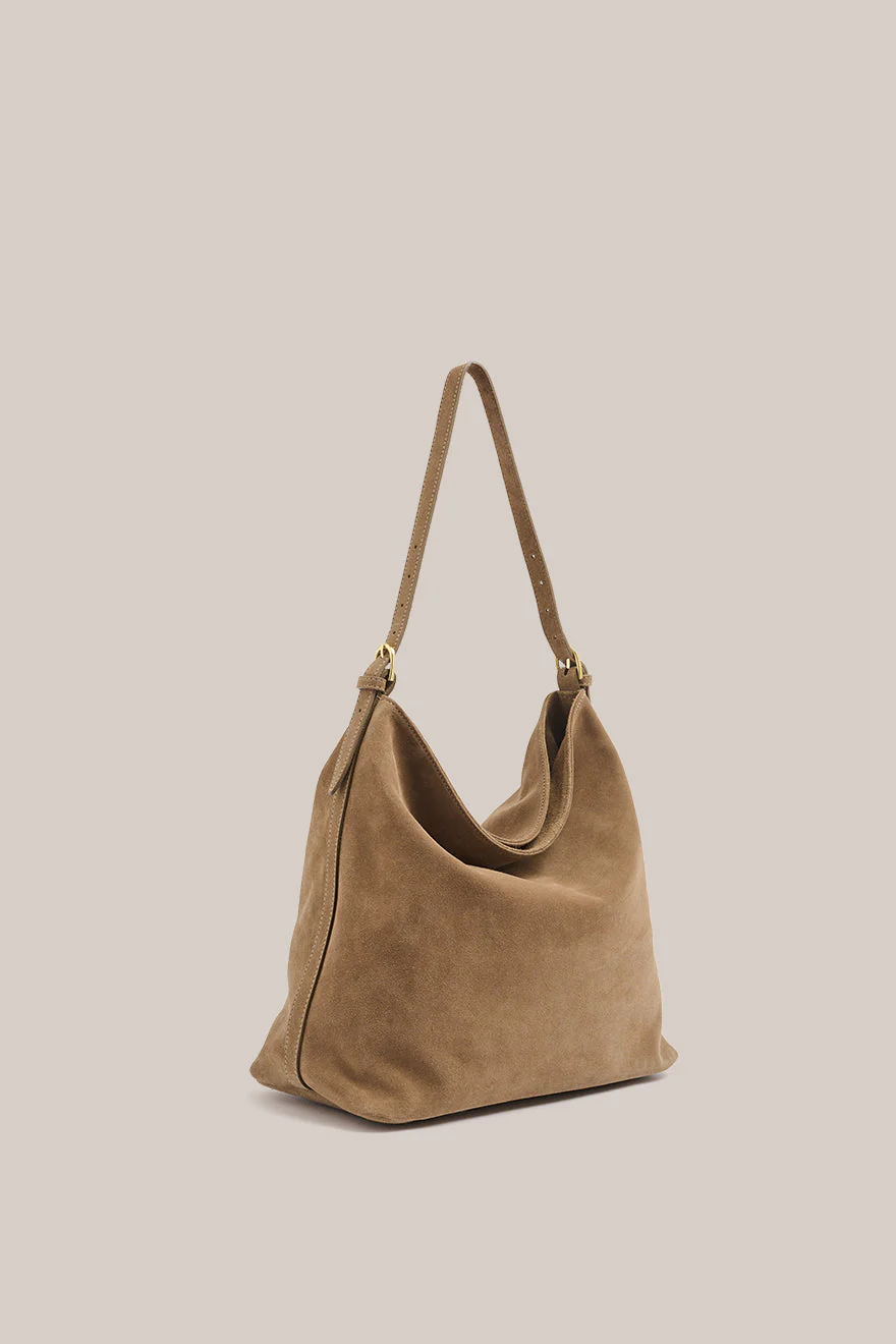 Savannah Brown Suede Hobo Bag - Image 4