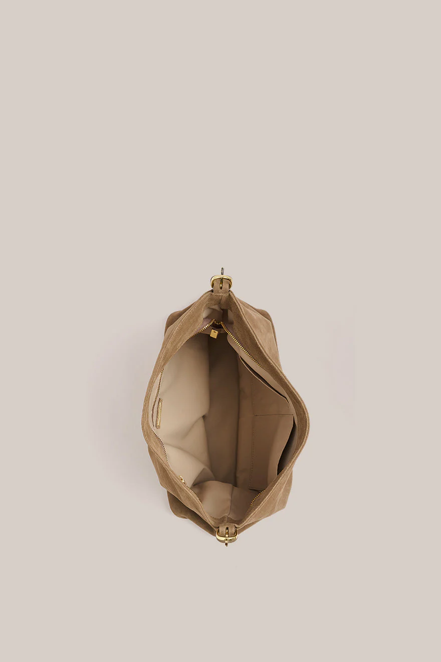 Savannah Brown Suede Hobo Bag - Image 5