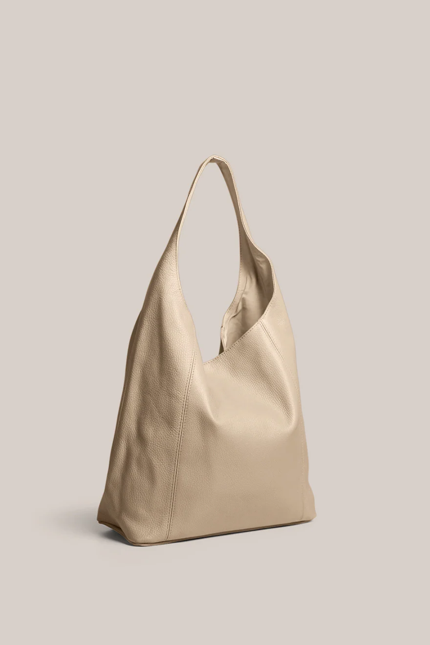 Scarlett 2.0 Beige Leather Hobo - Image 4