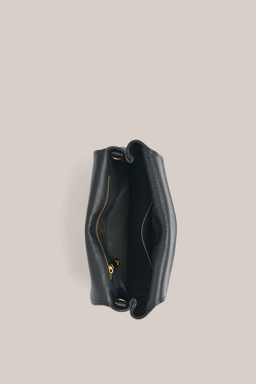Sloane Black Leather Crossbody Clutch - Image 6