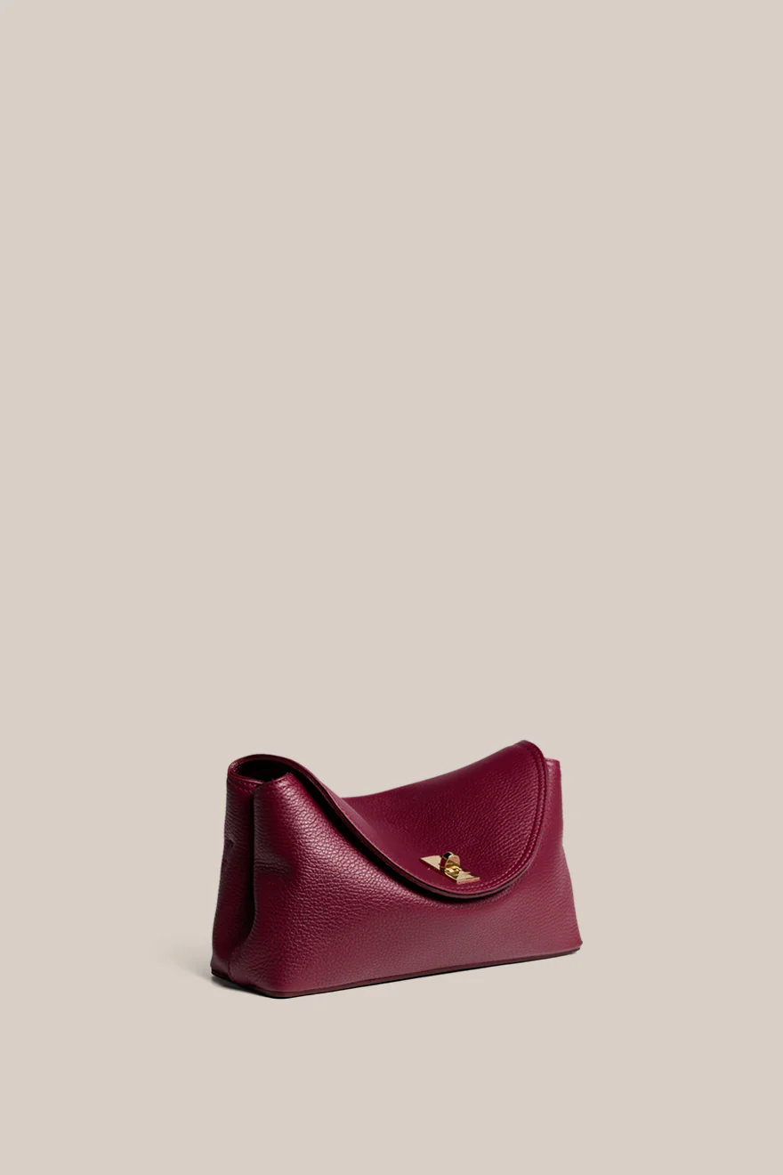 Sloane Bordeaux Leather Crossbody Clutch - Image 6