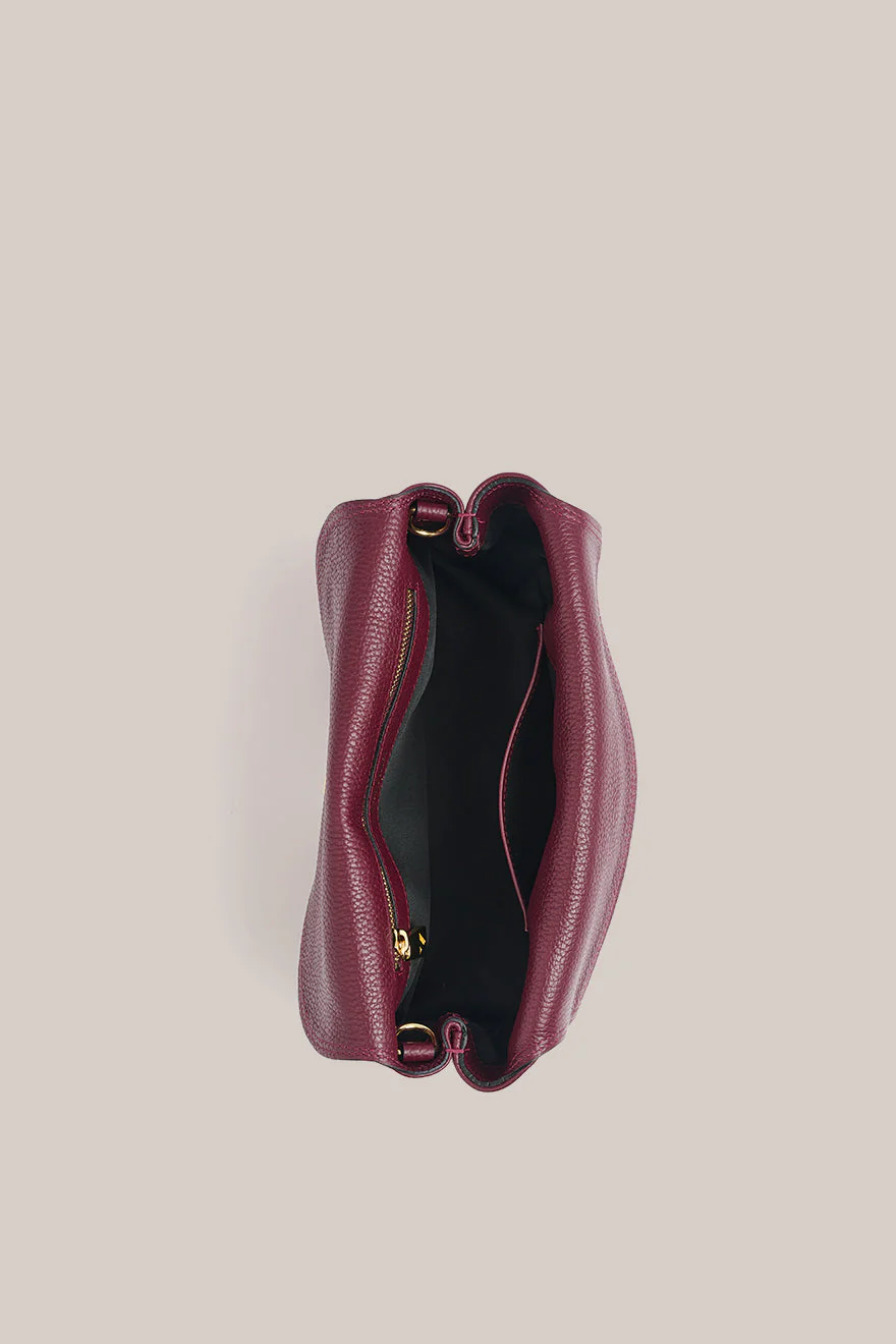 Sloane Bordeaux Leather Crossbody Clutch - Image 7
