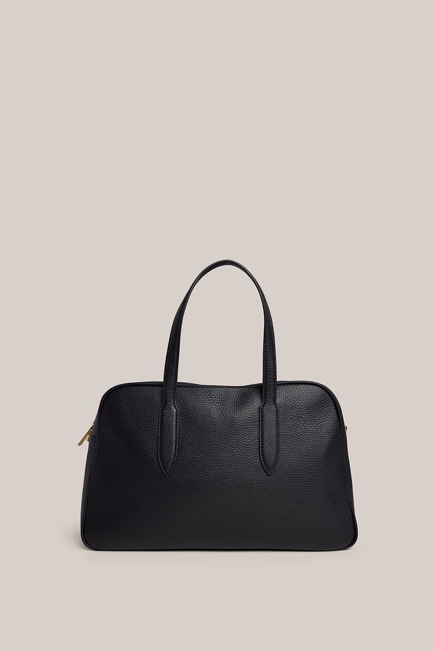 Vera Black Medium Bowler Bag - Image 4