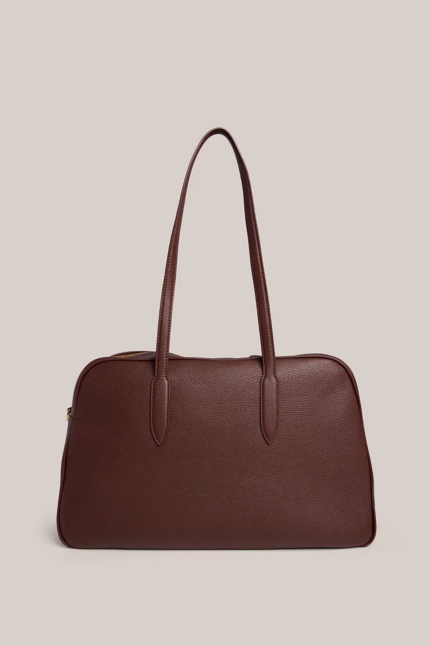 Vera Mahogany Large Bowler Bag - Image 4