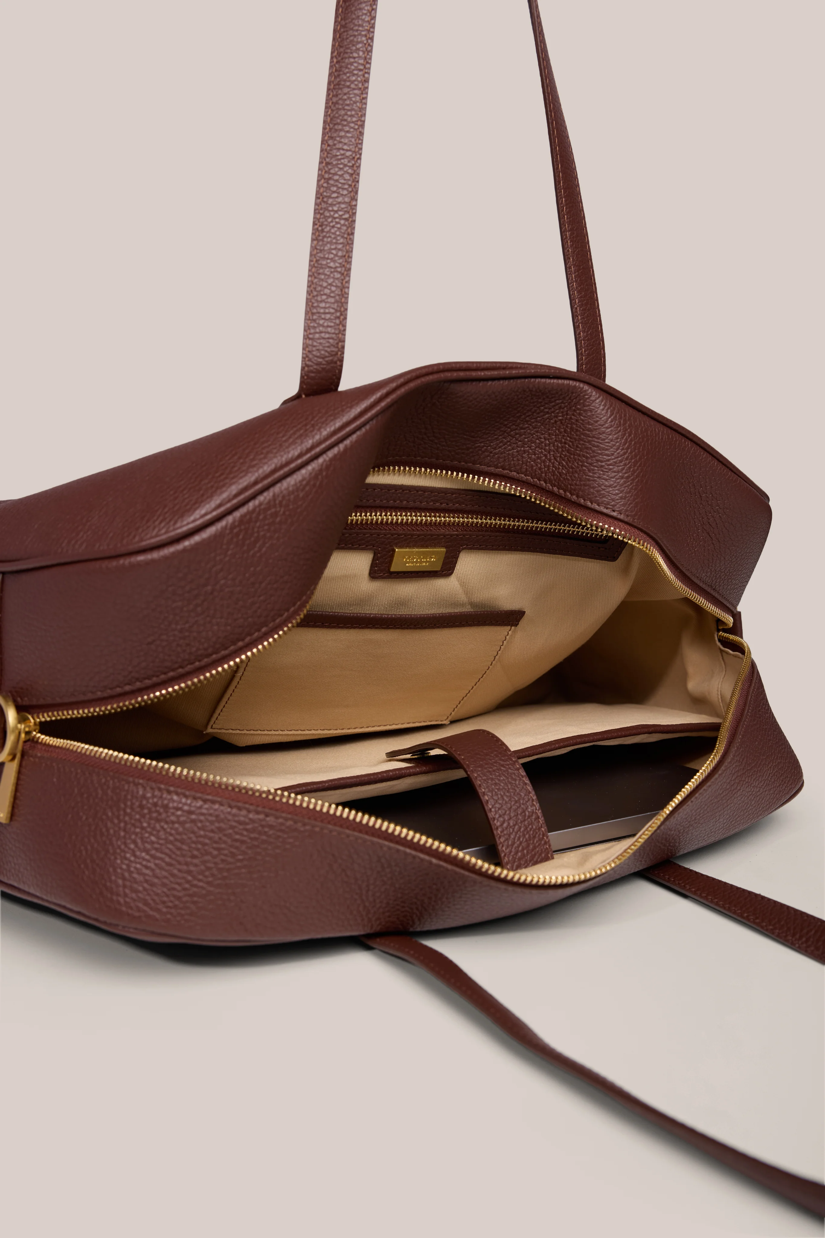 Vera Mahogany Large Bowler Bag - Image 8