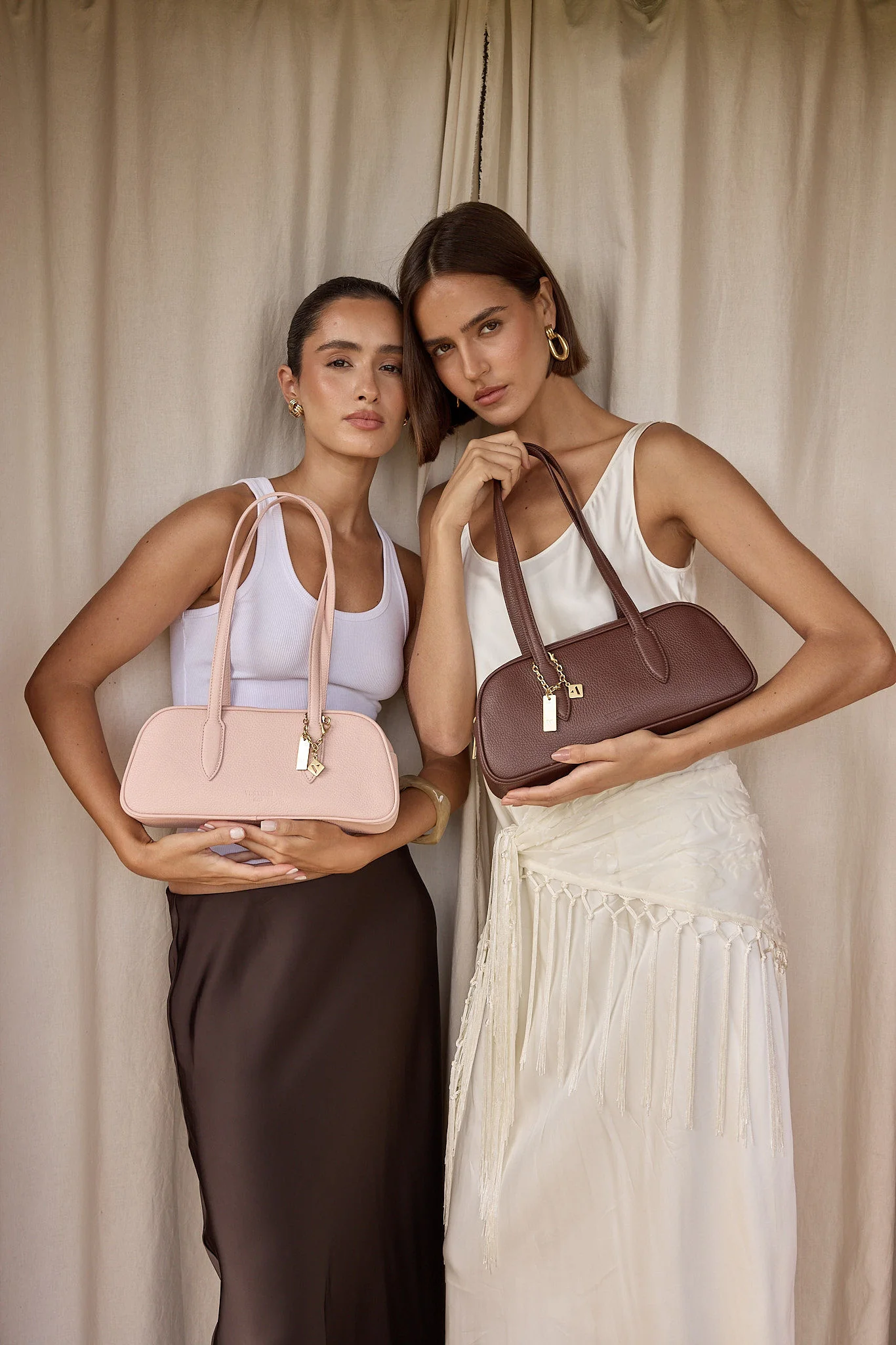 Vera Pale Pink Baguette Bag - Image 6